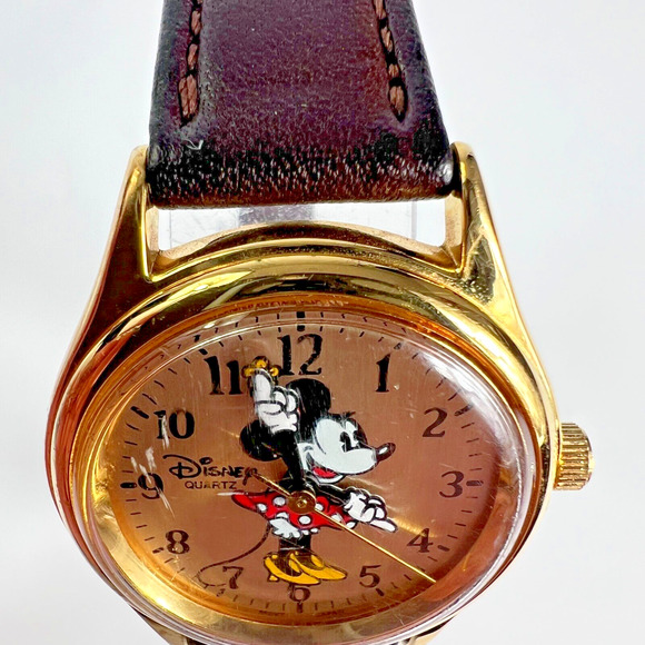 Classic Quartz MINNIE MOUSE Watch -Disney Time Works Original Band & New Battery - Picture 4 of 13